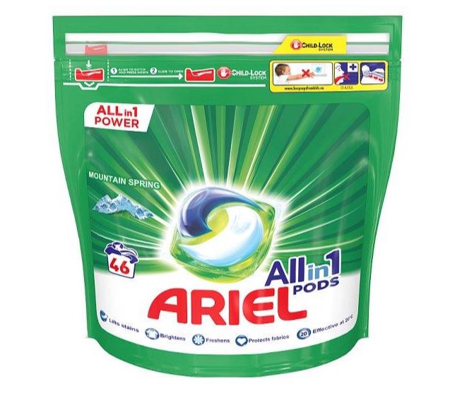 Ariel All in 1 Gelové tablety Mountain Spring 46ks