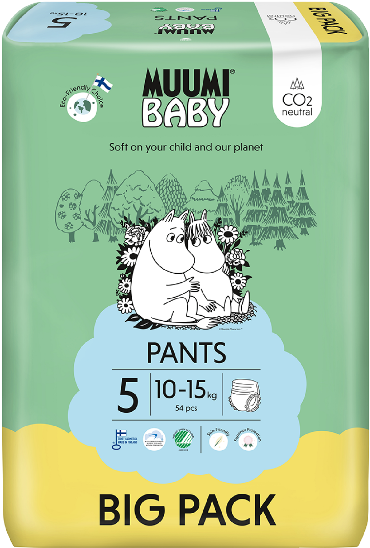 Muumi Baby Pants 5 Maxi 10-15 kg, nohavičkové eko plienky 54 ks