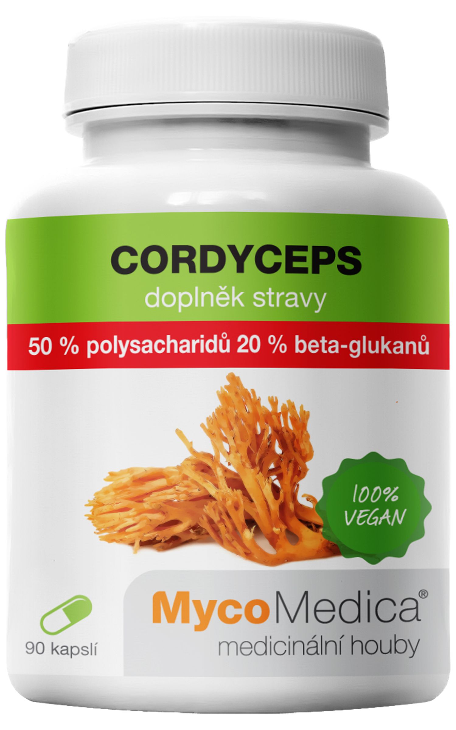 Mycomedica Cordyceps 50 percent Vegan 500mg 90cps