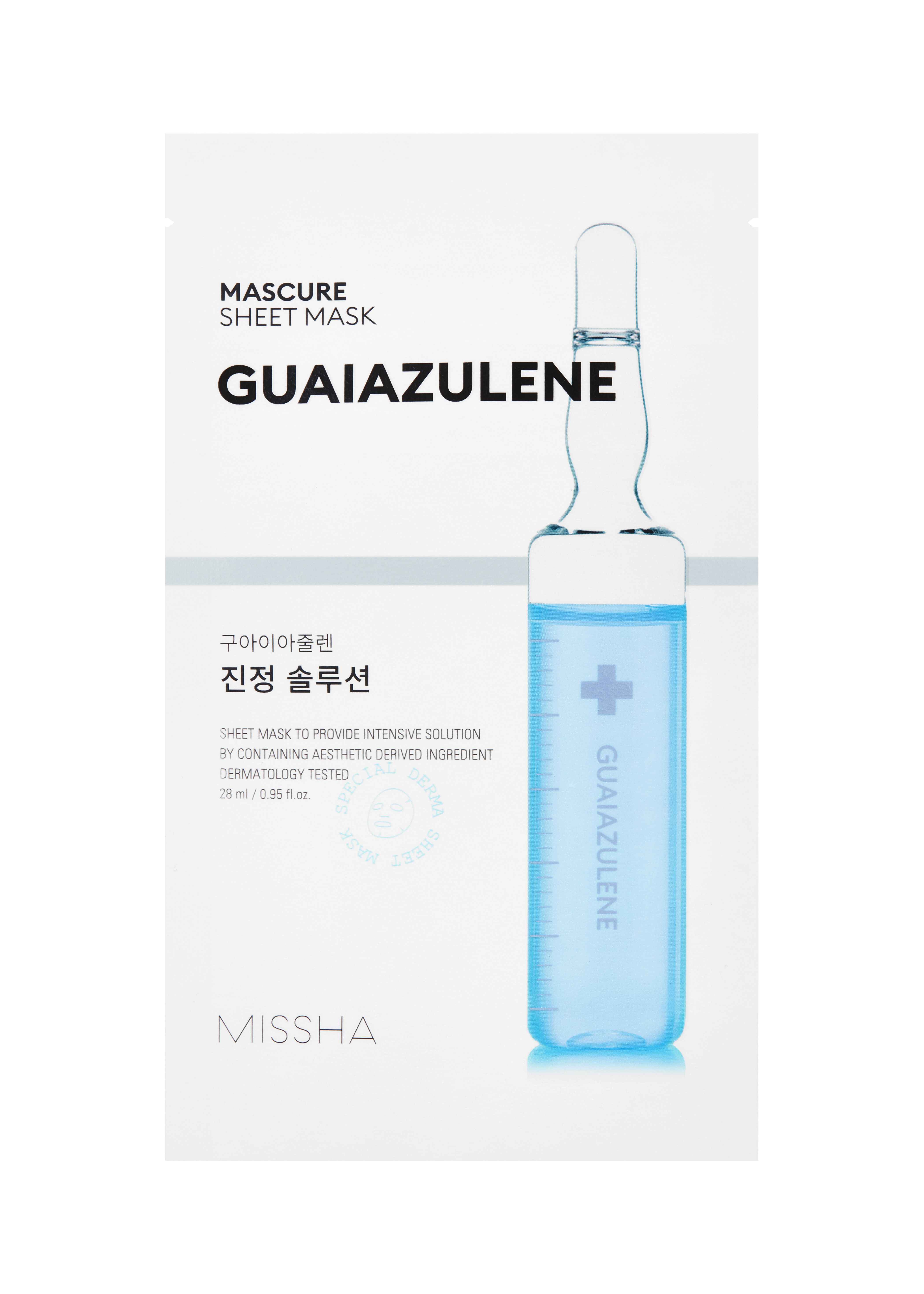 Missha Mascure Calming Solution Sheet Mask Guaiazulene 27 ml  1 sheet