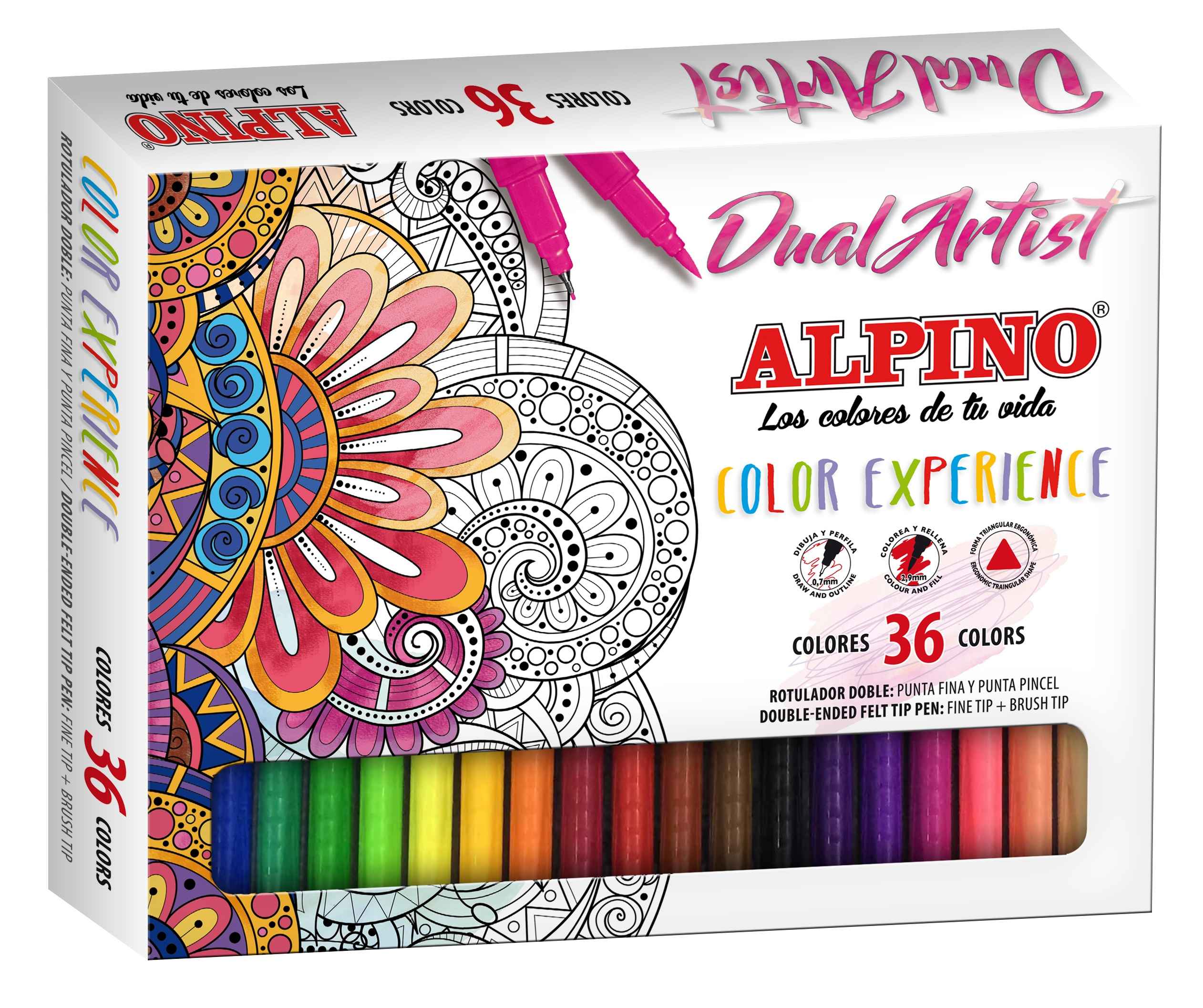 ALPINO Darčekové balenie 36 ks fixiek Color Experience