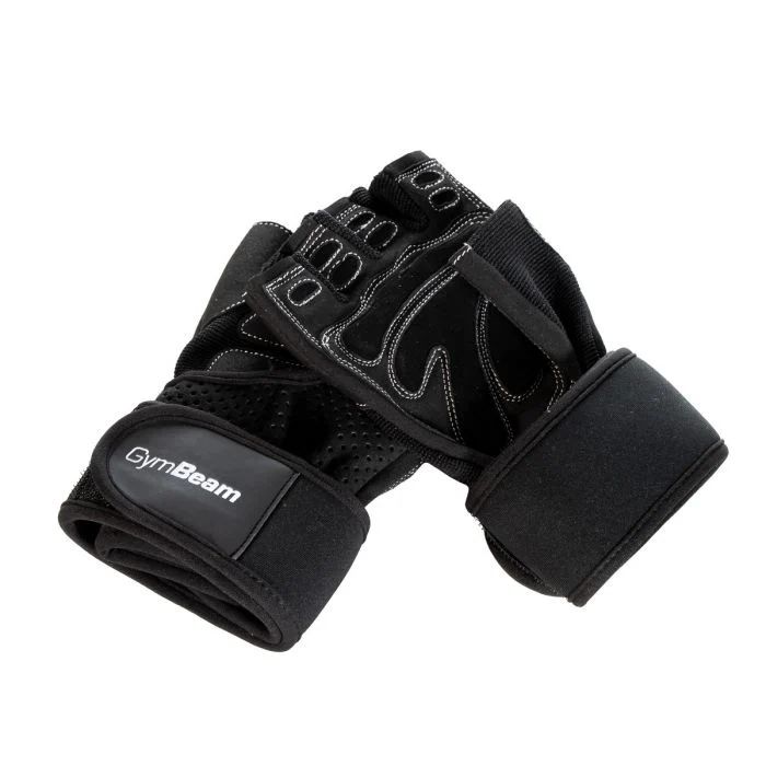 Gymbeam fitness rukavice wrap black m čierna