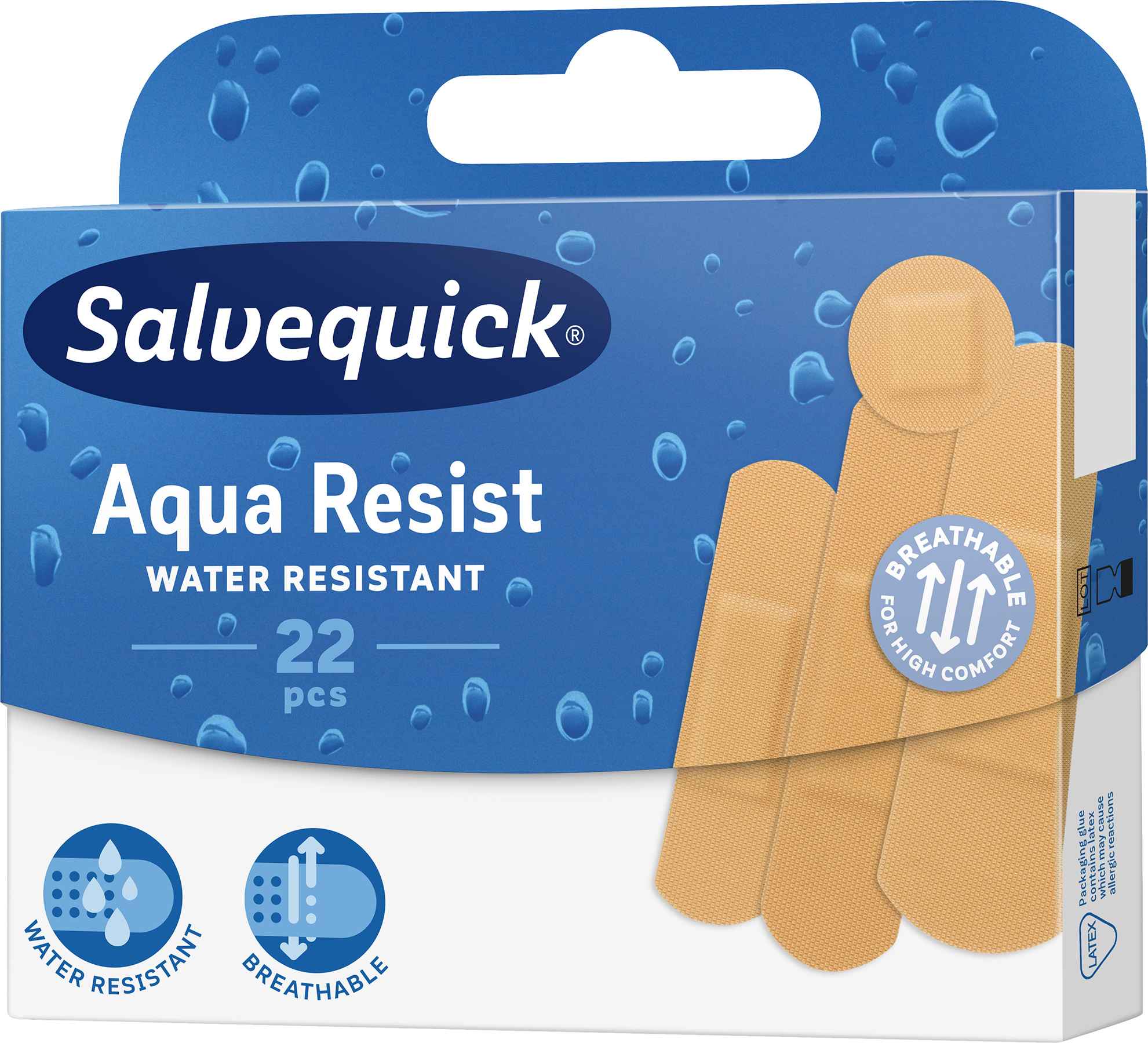 Salvequick SQ Aqua Resist Mix 4 velkosti 22ks