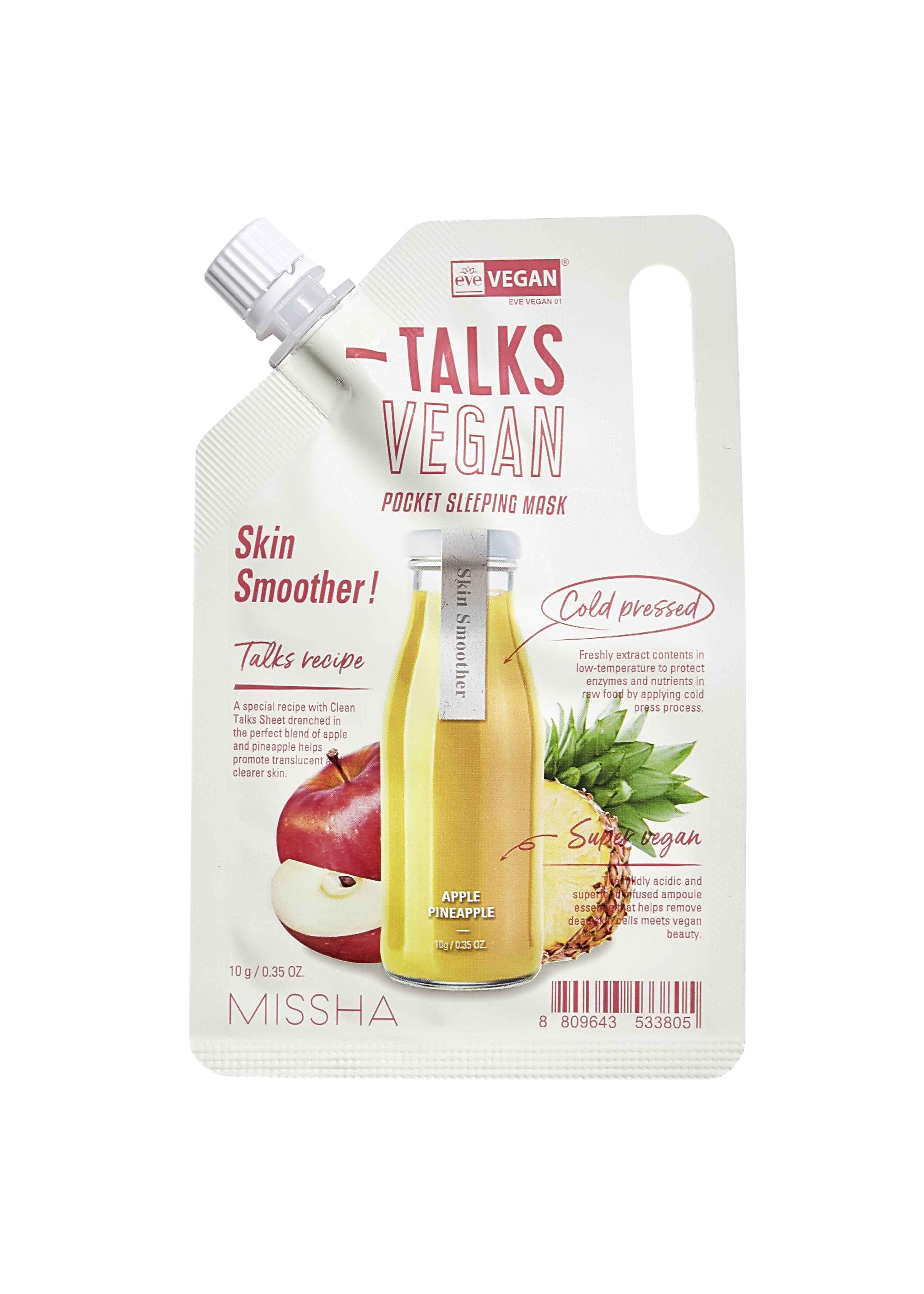 Missha Talks Vegan Pocket Sleeping Mask Skin Smoother 10 g