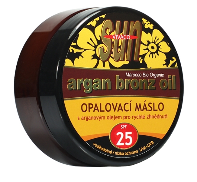 VIVACO SUN ARGAN BRONZ opaľovacie maslo SPF 25 s argánovým olejom