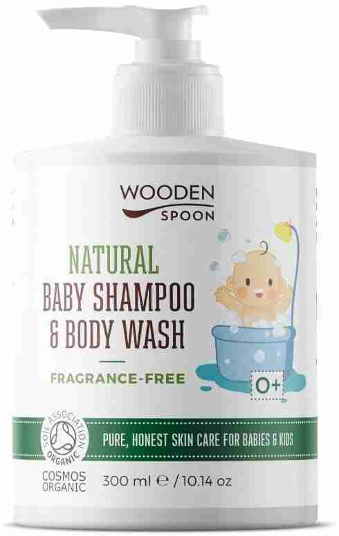 Wooden Spoon Detský sprchový gélšampón na vlasy 2v1 bez parfumácie 300 ml