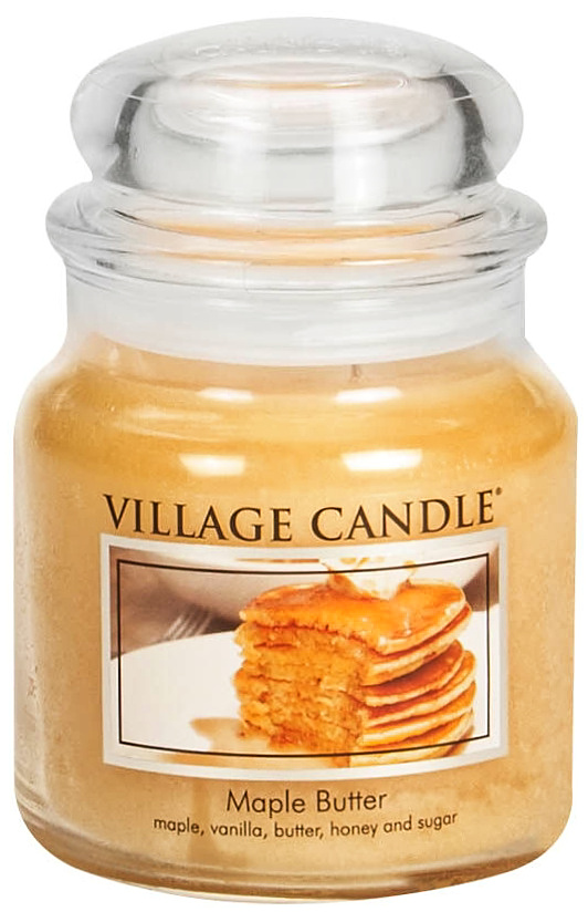 Village Candle Vonná sviečka v skle - Maple Butter - Javorový sirup, stredná