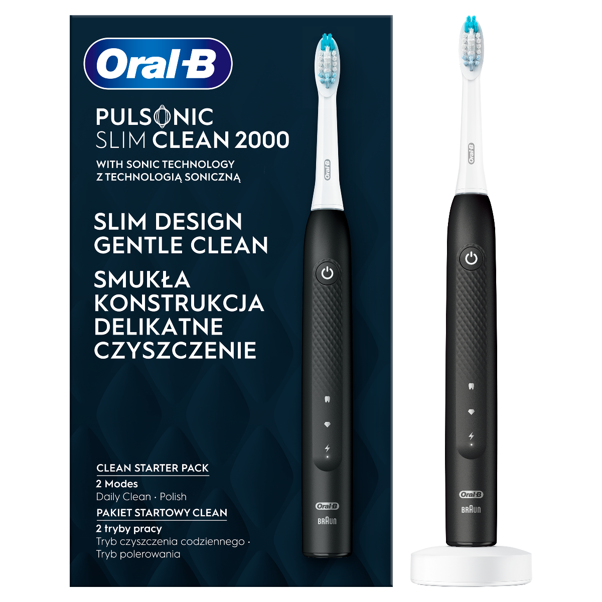 Oral B Elektrická kefka Pulsonic Slim clean 2 000 Black