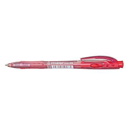 STABILO Pero 308, klikacie, guľôčkové, 0,38 mm červené
