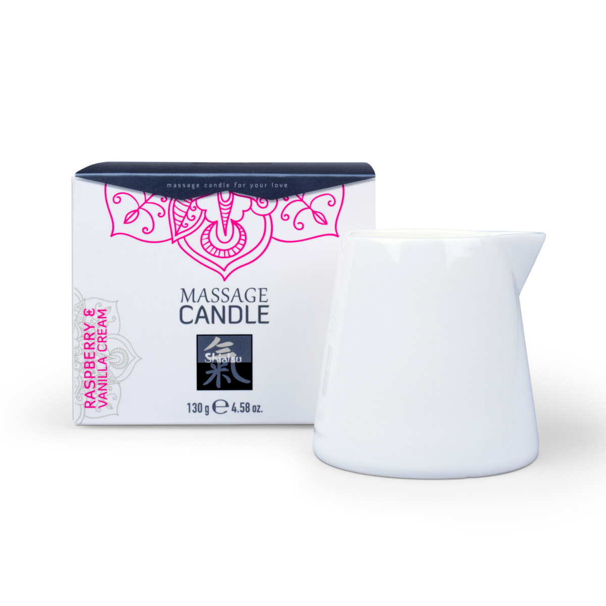 Hot Masážna sviečka Massage Candle Raspberry  Vanilla Cream