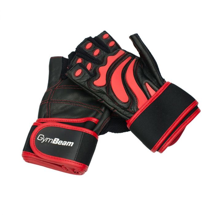 Gymbeam fitness rukavice arnold m červená