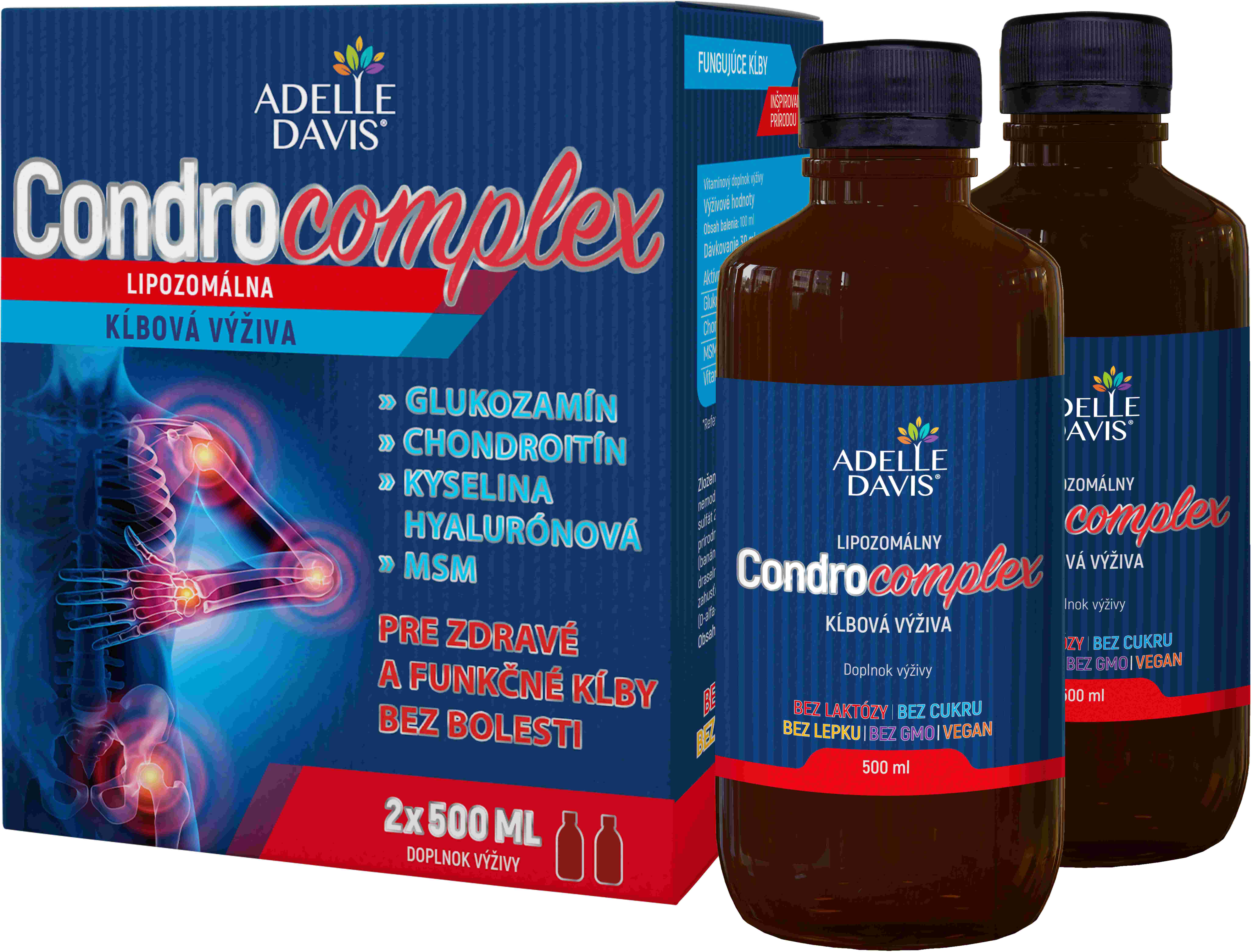Adele Davis CONDROCOMPLEX Lipomozálna kĺbová výživa 2x500 ml
