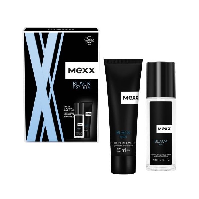 MEXX BLACK MAN deodorant 75ML  sprchový gél 50ML