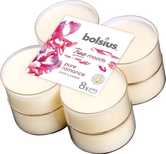 Bolsius Aromatic 2.0 Čajové Maxi 8ks Pure romance, vonné svíčky