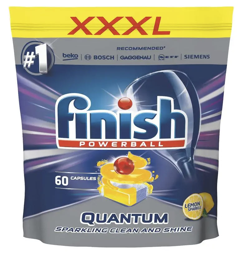 FINISH Quantum Lemon - Tablety Do Umývačky Riadu 60 Ks