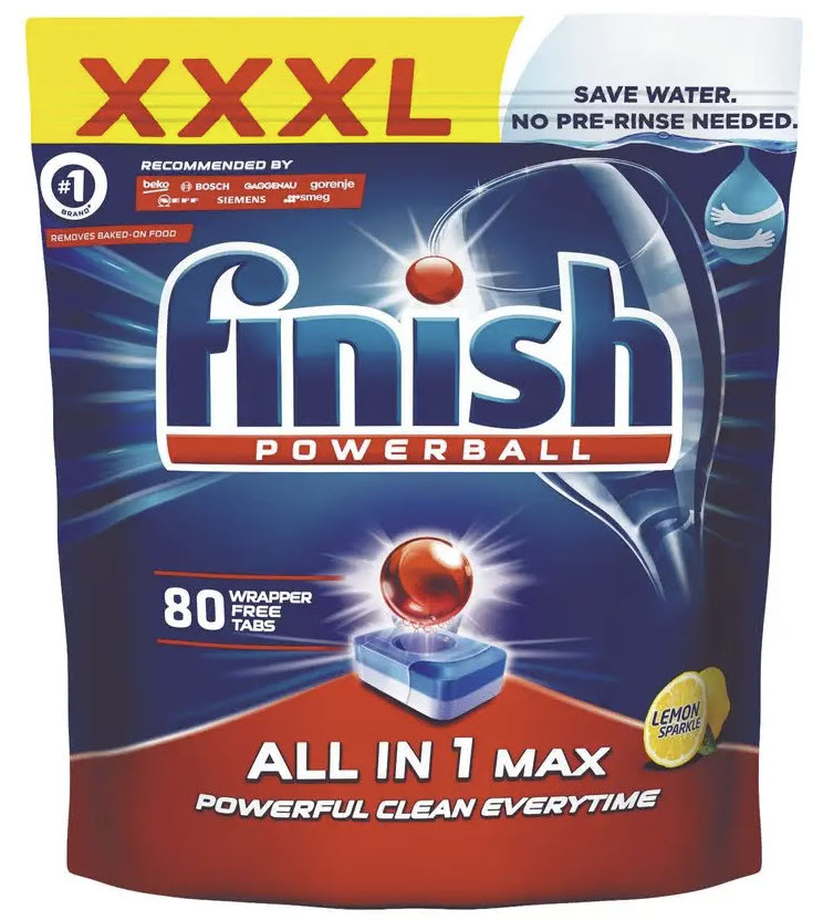 FINISH Allin1 Max Lemon - Tablety Do Umývačky Riadu 80 Ks