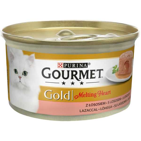 Gourmet Konzerva Gold Melting Heart Paštika s Lososom 85g