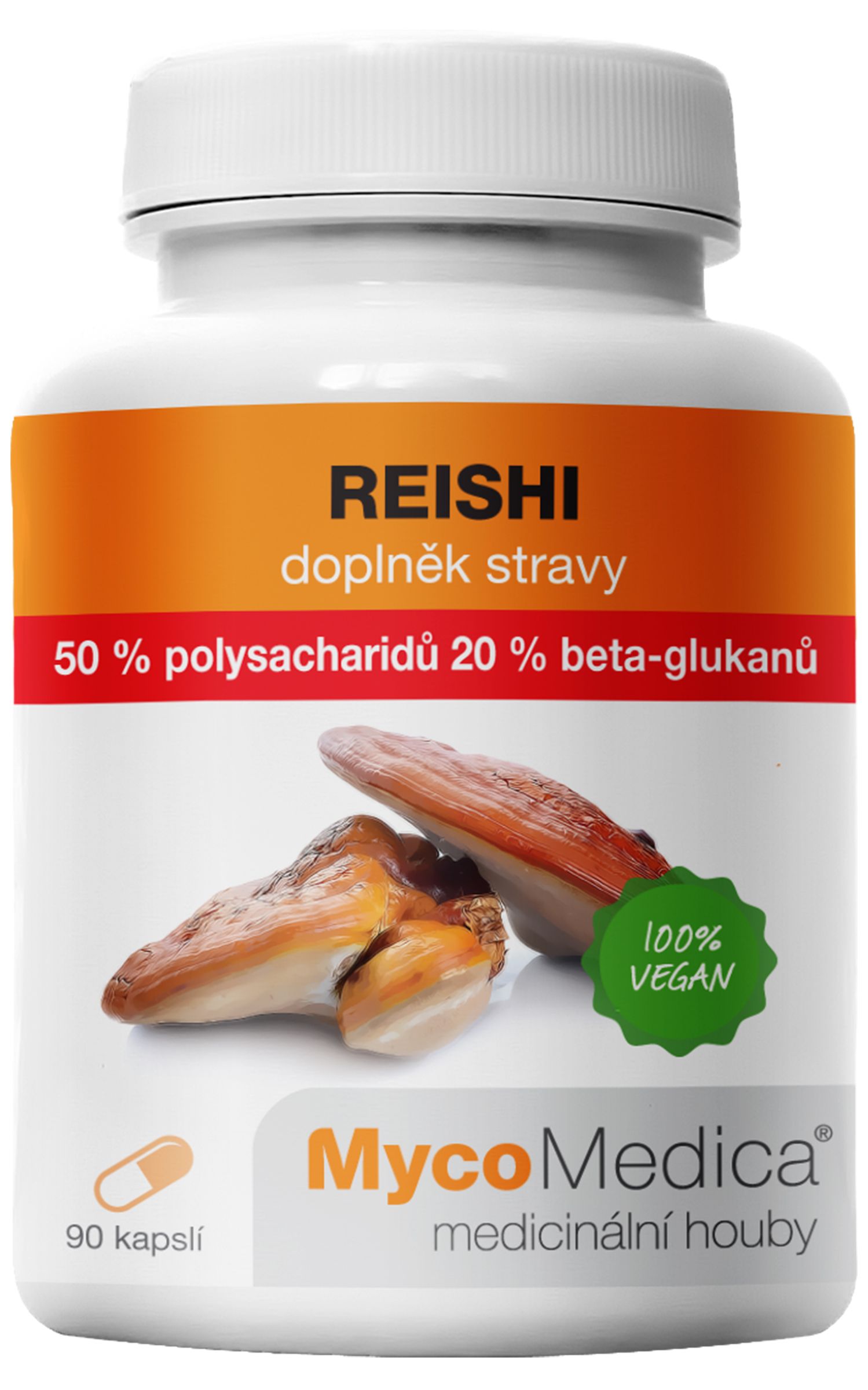 Mycomedica Reishi 50 percent Vegan 500mg 90cps