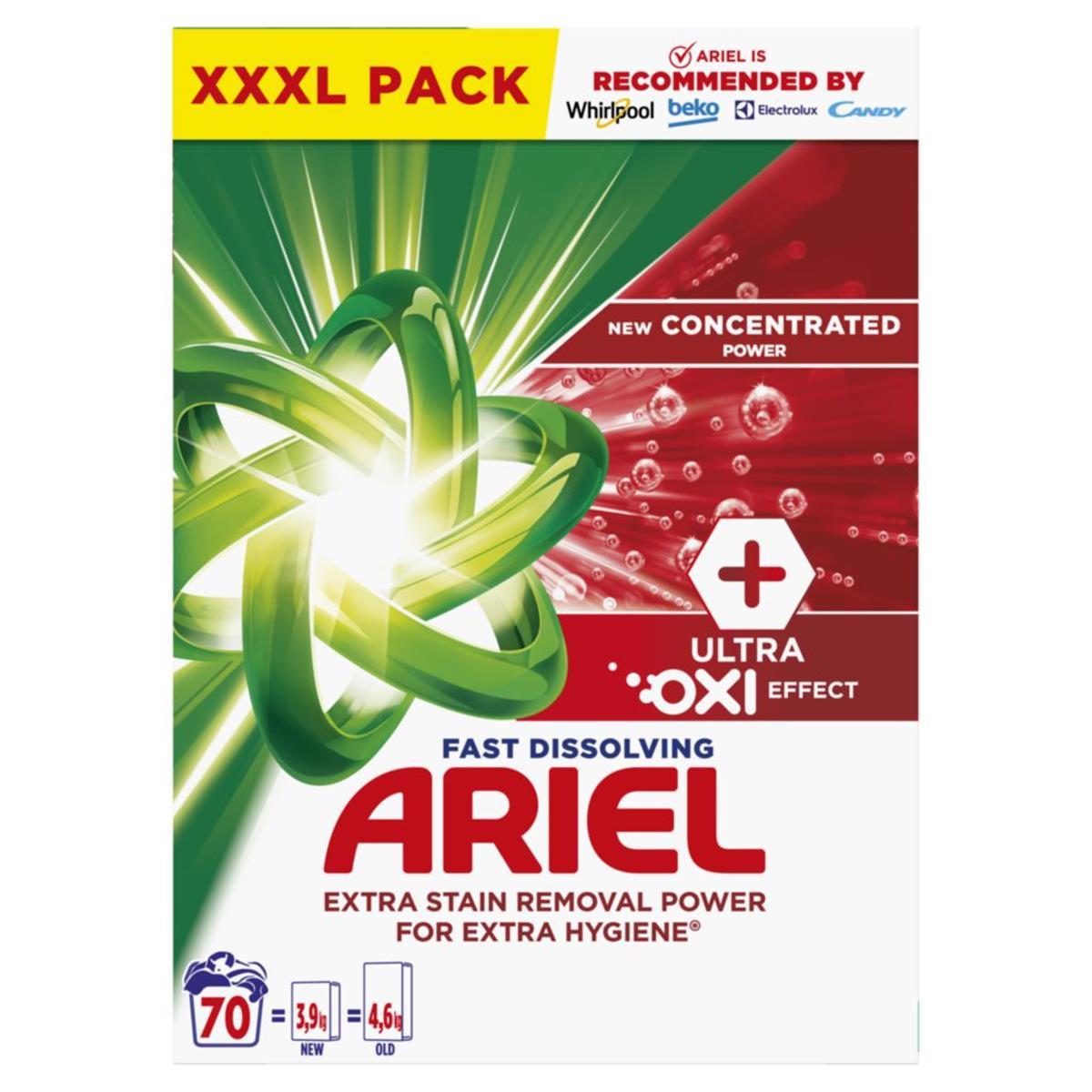 Ariel Prášok 3.85kg  70PD Ultra Oxi Effect