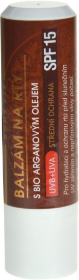 VIVACO Balzam na pery s argánovým olejom SPF15 v tyčinke