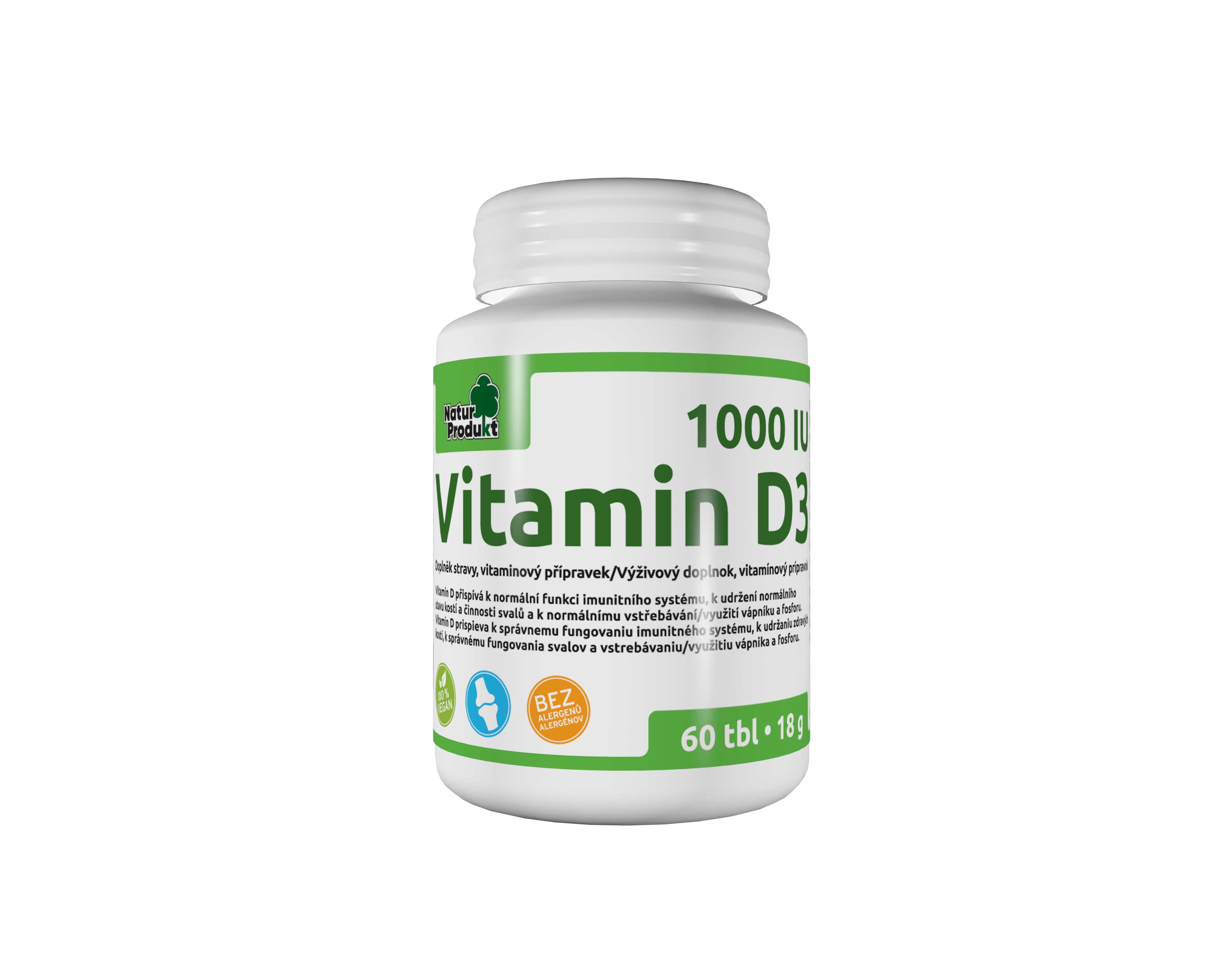 Vitamin D3 1000Iu 60Tbl Naturprodukt