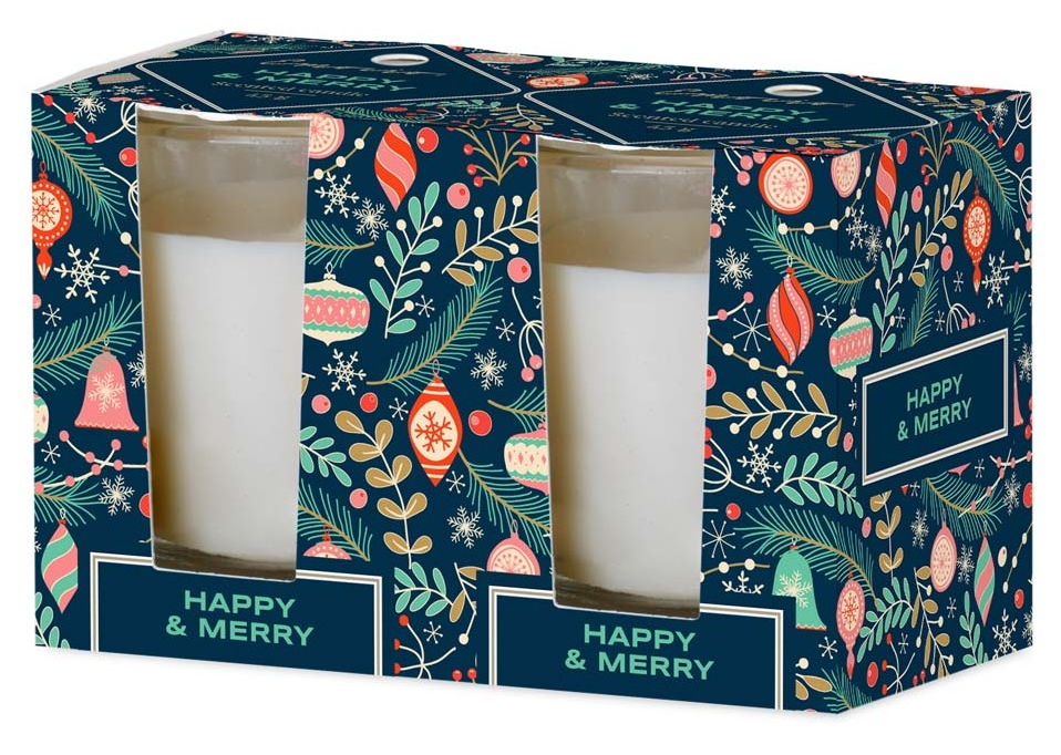Emocio Sklo 52x65 mm 2ks v krabičce Happy  Merry - Forest Breeze, vonná svíčka