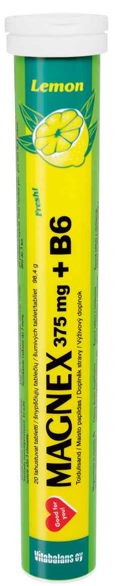 Vitabalans MAGNEX 375 mg  B6 effervescent