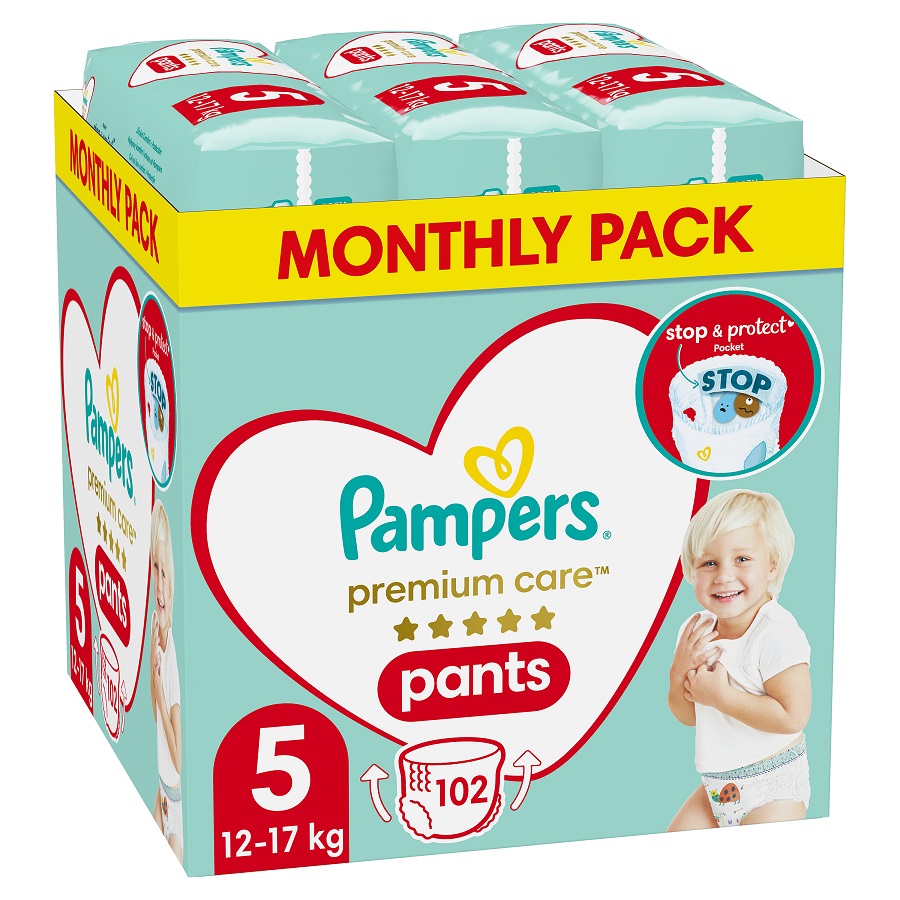 Pampers Premium Pants 5 12-17kg 102ks