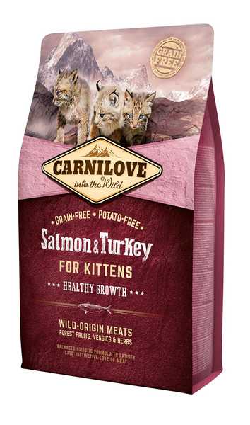 Carnilove Cat Grain Free SalmonTurkey Kittens Healthy Growth 2kg