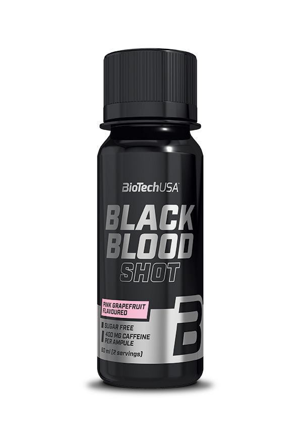 BioTechUSA BLACK BLOOD SHOT (20 x 60 ml)  ružový grep 1200 ml