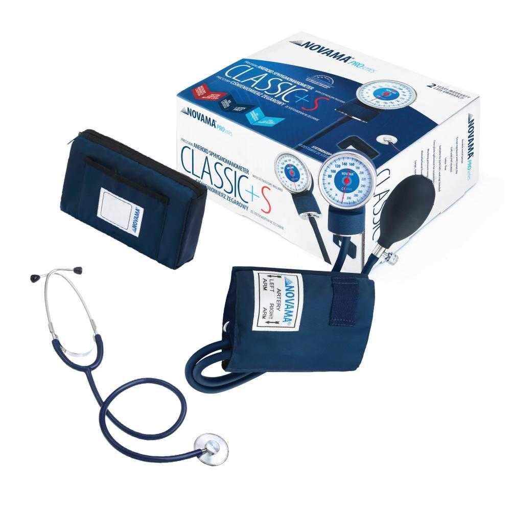 NOVAMA CLASSIC Manometrický - Hodinkový dvojhadičkový tlakomer so stetoskopom