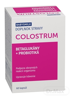 Babysmilk Colostrum  Betaglukány  Probiotiká