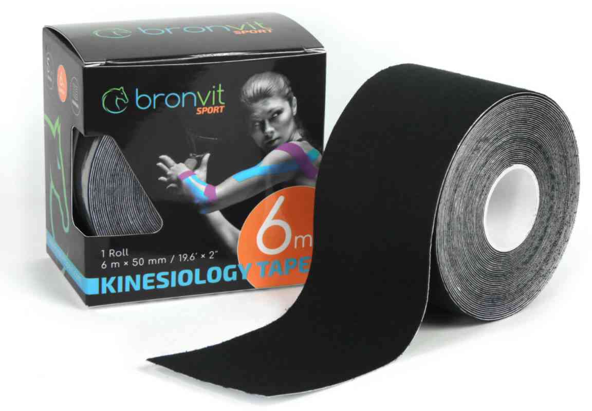 BronVit Sport Kinesio Tape classic čierná 5cmx6m