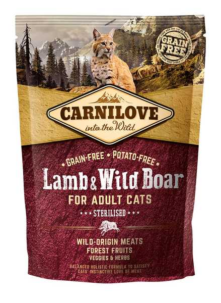 Carnilove Cat Grain Free LambWild Boar Adult Sterilised 400g