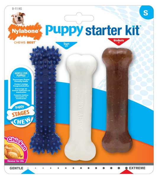 Nylabone Healthy Edibles Puppy Starter Kit 3ks S