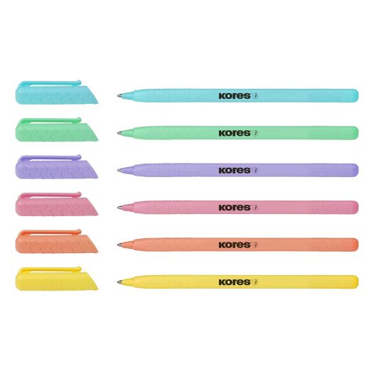 KORES K-0 neklikacie guľôčkové pero, 1 mm, modré