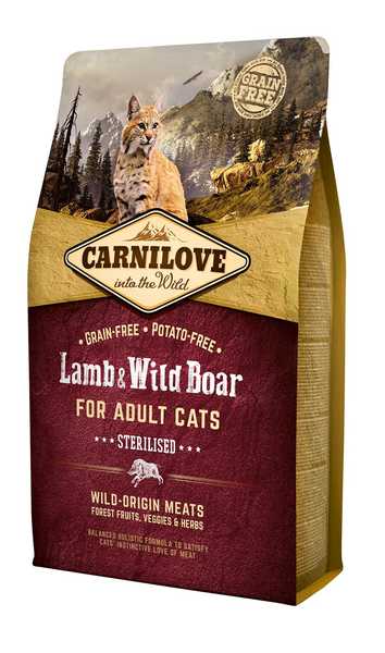 Carnilove Cat Grain Free LambWild Boar Adult Sterilised 2kg