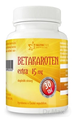 NUTRICIUS Betakarotén EXTRA 15 mg
