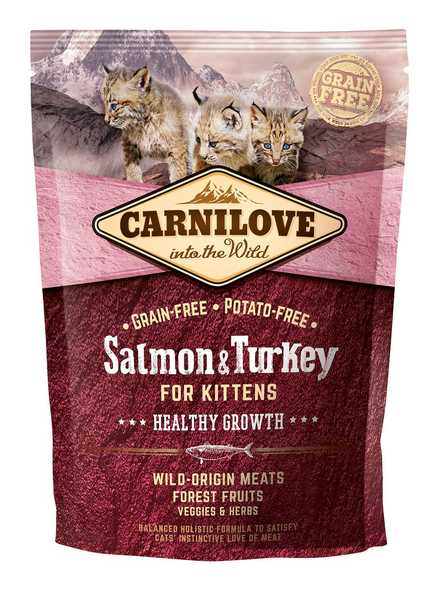 Carnilove Cat Grain Free SalmonTurkey Kittens Healthy Growth 400g