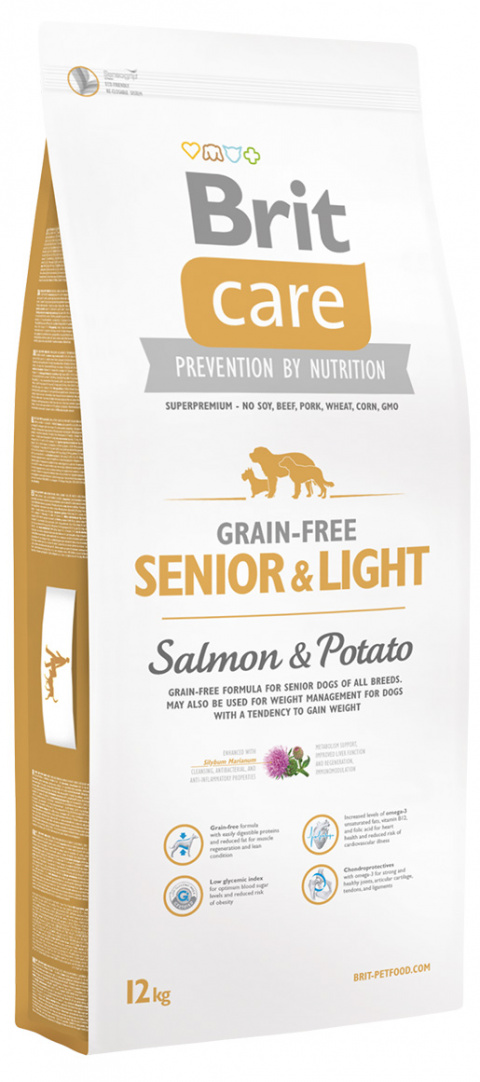 Brit Care Grain-free SeniorLigh SalmonPotato 12kg