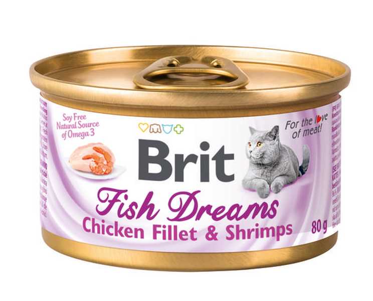 Brit Konzerva Fish Dreams Chicken Fillet  Shrimps 80g