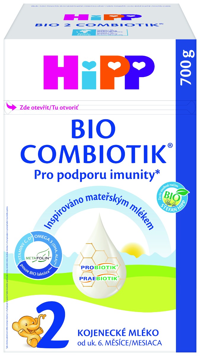 Následná mliečna dojčenská výživa HiPP 2 BIO Combiotik®