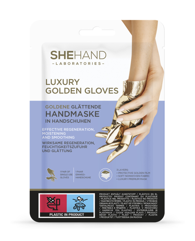SheHand Luxury Golden - Zlaté zjemňujúce rukavice
