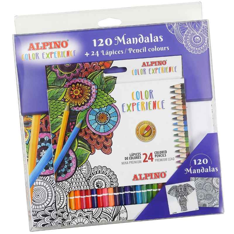 ALPINO 24 ks ceruziek Col Experience 120 omaľovánok Mandala