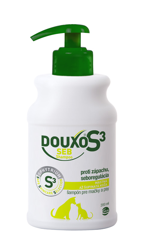 Douxo S3 Seb šampón pre psy a mačky, 200 ml