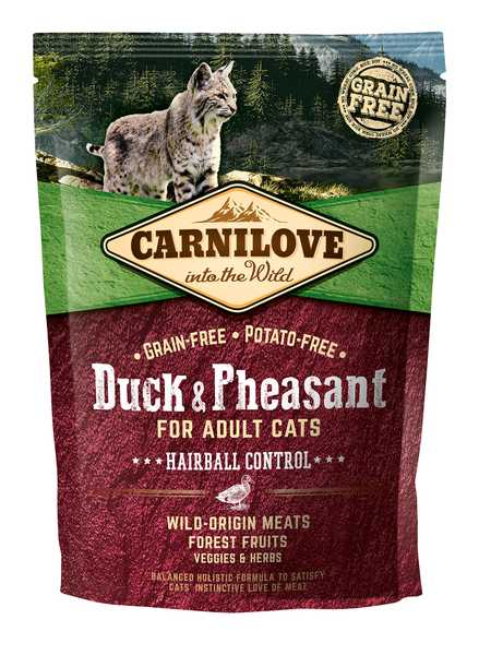 Carnilove Cat Grain Free DuckPheasant Adult Hairball Control 400g