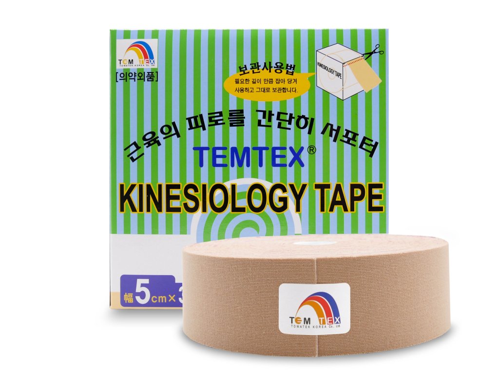 Temtex kinesio tape Classic XL, béžová tejpovacia páska 5cm x 32m - Ekonomické balenie