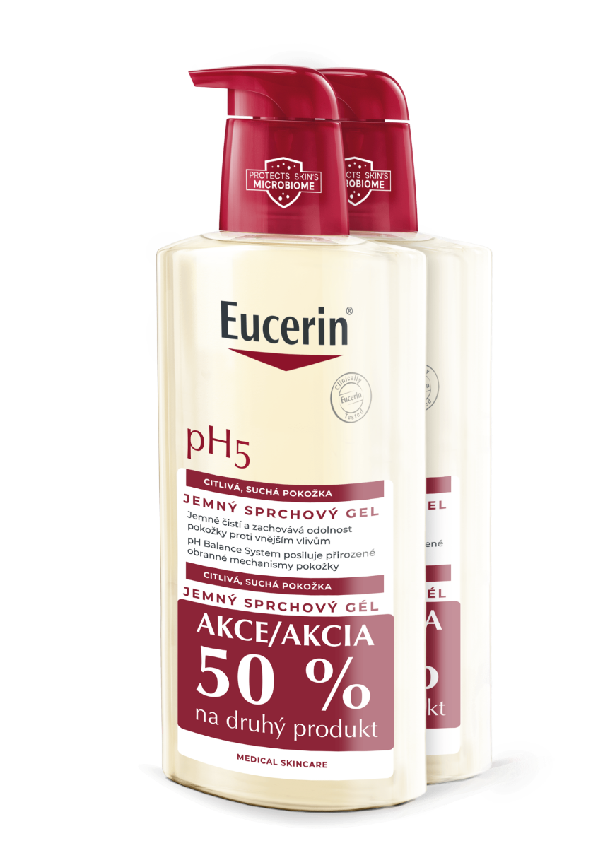 EUCERIN pH5 Sprchový gél 400 ml PROMOBALENIE 11 (-50 percent na druhý produkt)
