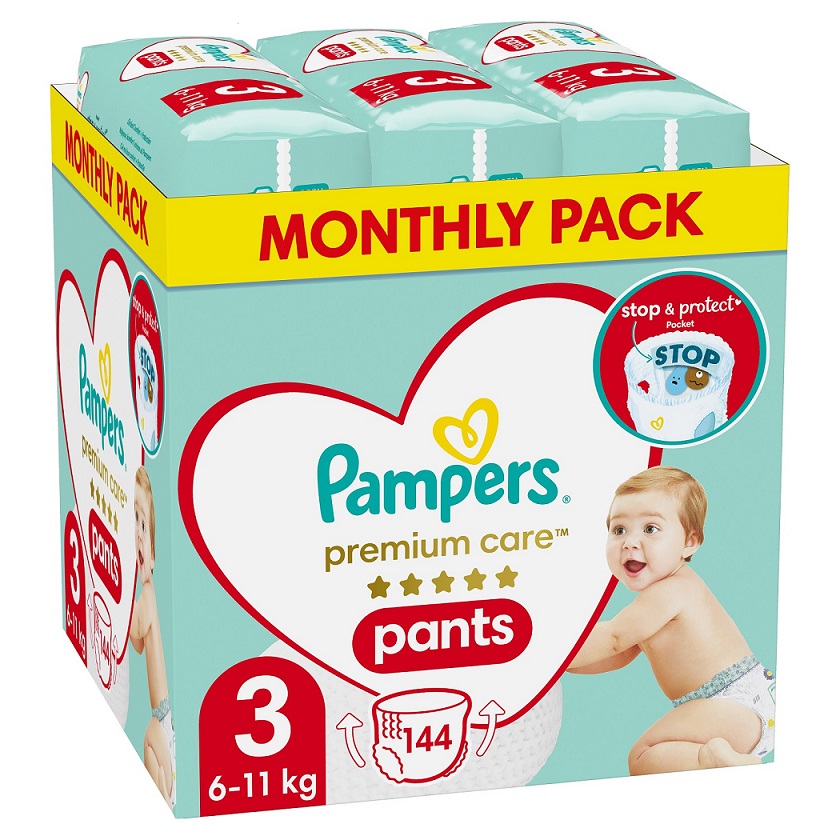 Pampers Premium Pants 3 6-11kg 144ks