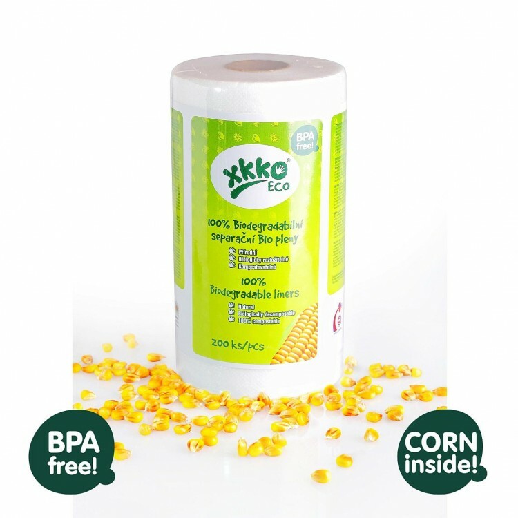 XKKO ECO - 100 percent biodegradabilné separačné plienky - 200ksrolka ( 30x19cm1ks)